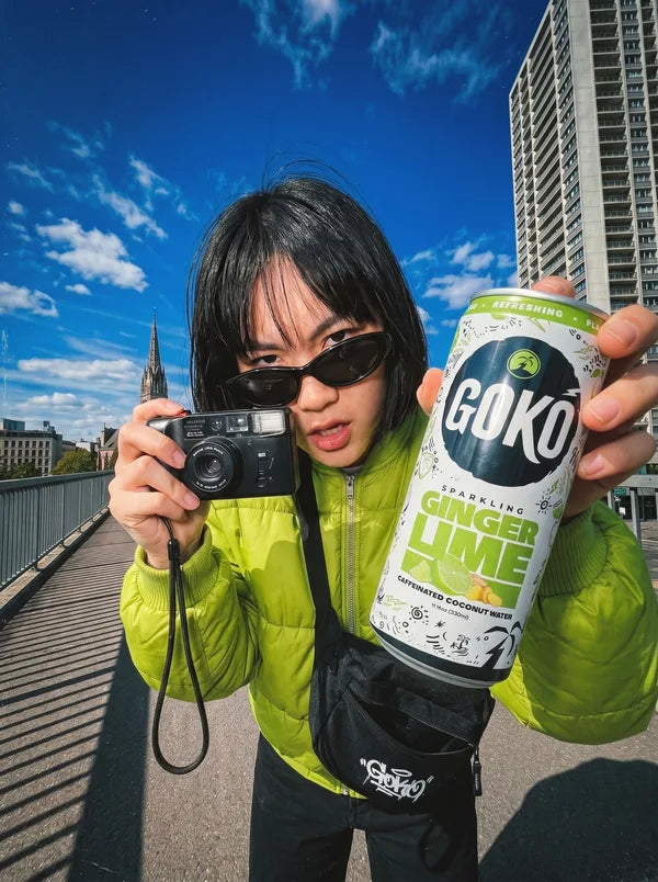A GOKO Ginger & Lime can